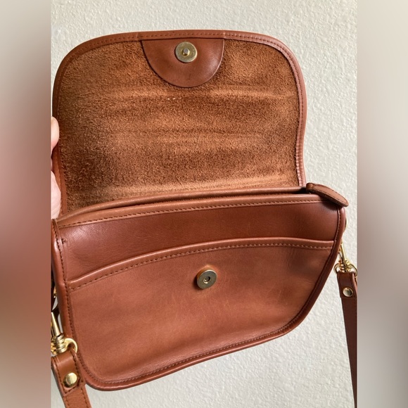 Classic Caramel Leather Crossbody Bag by Hunt Club - Picture 7 of 13